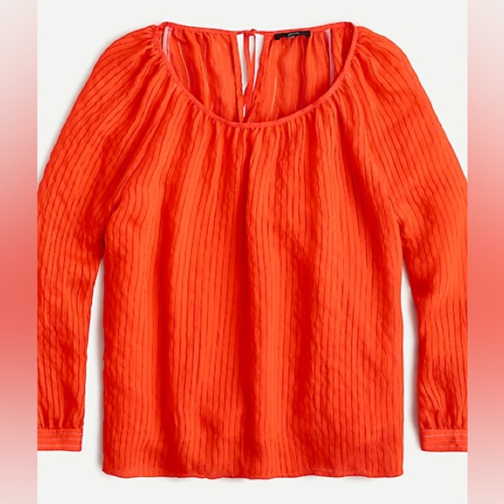 J. Crew Tie-back top in shadow stripe